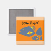 Gone Fishing Magnet (Vorderseite/Rückseite)