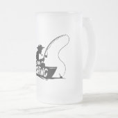 Gone Fishing Mattiert Glass Beer Tasse (VorderseiteRechts)