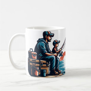 Gone Fishing mit Vater - Vintage Tagesgestaltung d Kaffeetasse