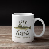 Gone Fishing Modern Fisherman Angler Kaffeetasse