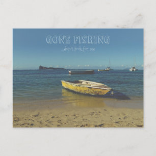 Gone Fishing - nicht nach mir suchen (anpassbar) Postkarte