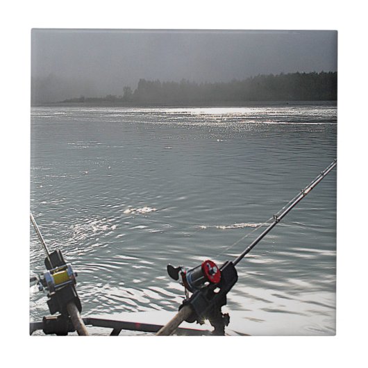 Gone Fishing No Work Fliese (Vorderseite)