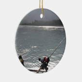 Gone Fishing No Work Keramik Ornament (Rechts)