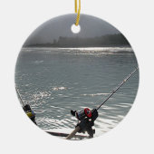 Gone Fishing No Work Keramik Ornament (Vorne)