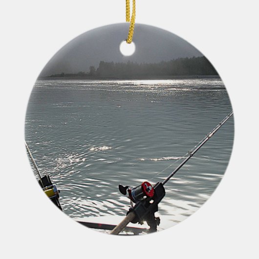 Gone Fishing No Work Keramik Ornament (Vorne)