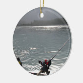 Gone Fishing No Work Keramik Ornament (Links)