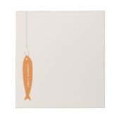 Gone Fishing Notepad - Orange Notizblock (Vorderseite)