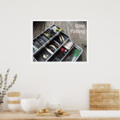 "Gone Fishing" Offene Box am Dock Poster (Küche)