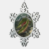 Gone Fishing Ornament Personalisiert Lachs Geschen (Rechts)