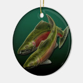 Gone Fishing Ornament Personalisiert Lachs Geschen (Links)