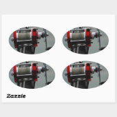 Gone Fishing Ovaler Aufkleber (Blatt)