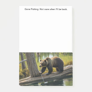 Gone Fishing Post-it Klebezettel