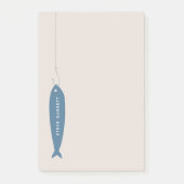Gone Fishing Post-It Notepad - Cobalt Klebezettel (Vorderseite)