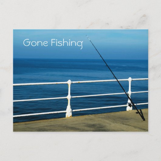 Gone Fishing Postcard Postkarte (Vorderseite)