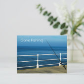 Gone Fishing Postcard Postkarte (Stehend Vorderseite)