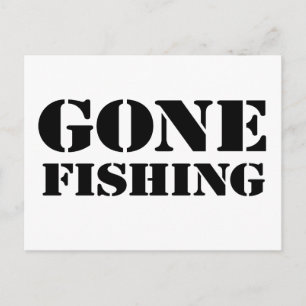 Gone Fishing Postkarte