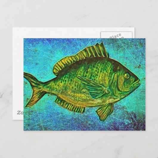 Gone Fishing Postkarte (Vorne/Hinten)