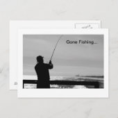 Gone Fishing Postkarte (Vorne/Hinten)