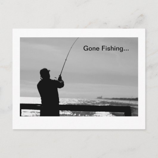 Gone Fishing Postkarte (Vorderseite)