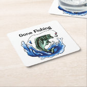 Gone Fishing Rechteckiger Pappuntersetzer (angewinkelt)