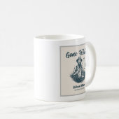 Gone Fishing Remüde Fisherman Vintages Geschenk Kaffeetasse (VorderseiteRechts)