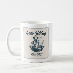 Gone Fishing Remüde Fisherman Vintages Geschenk Kaffeetasse