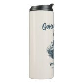 Gone Fishing Remüde Fisherman Vintages Geschenk Thermosbecher (Nach links gedreht)