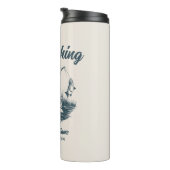 Gone Fishing Remüde Fisherman Vintages Geschenk Thermosbecher (Nach rechts gedreht)