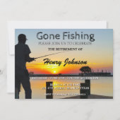 Gone Fishing Retirement Einladung (Vorderseite)