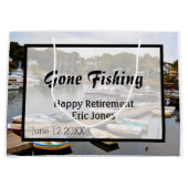 Gone Fishing Retirement Große Geschenktüte (Vorderseite)