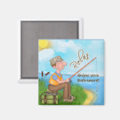 Gone Fishing Retirement Magnet (Vorderseite/Rückseite)