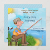 Gone Fishing Retirement-Party Einladungen (Vorne/Hinten)