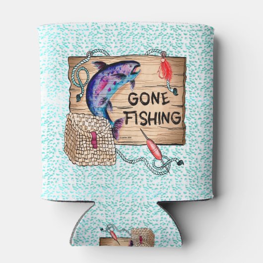 Gone Fishing-Sitte Dosenkühler (Rückseite)