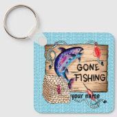 Gone Fishing-Sitte Schlüsselanhänger (Vorderseite)