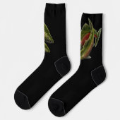 Gone Fishing Socks Coho Salmon Art Socks Socken (Linkes Detail)