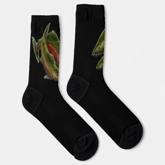 Gone Fishing Socks Coho Salmon Art Socks Socken (Rechts)