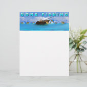 Gone Fishing Stationery/Flyer (Stehend Vorderseite)