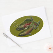 Gone Fishing Stickers Coho Lmon Art Stickers (Umschlag)
