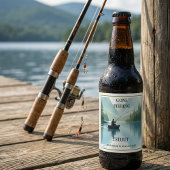 Gone Fishing Stout Bee Label Bierflaschenetikett