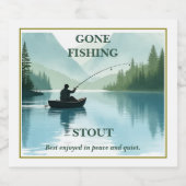 Gone Fishing Stout Bee Label Bierflaschenetikett (Einzelnes Label)