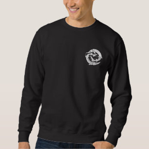GONE FISHING STURGEON WOODCUT ART SWEATSHIRT
