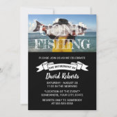 Gone Fishing Summer Beach Retirement Party Einladung (Vorderseite)
