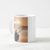 Gone Fishing Sunrise Remüde Fisherman Geschenk Kaffeetasse (Vorderseite Links)