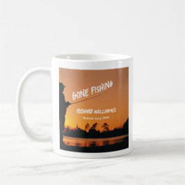 Gone Fishing Sunset Remüde Fisherman Geschenk Kaffeetasse