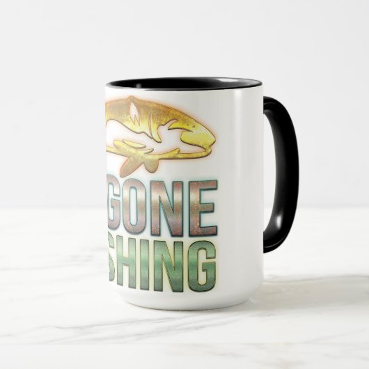 Gone Fishing Tasse (VorderseiteRechts)