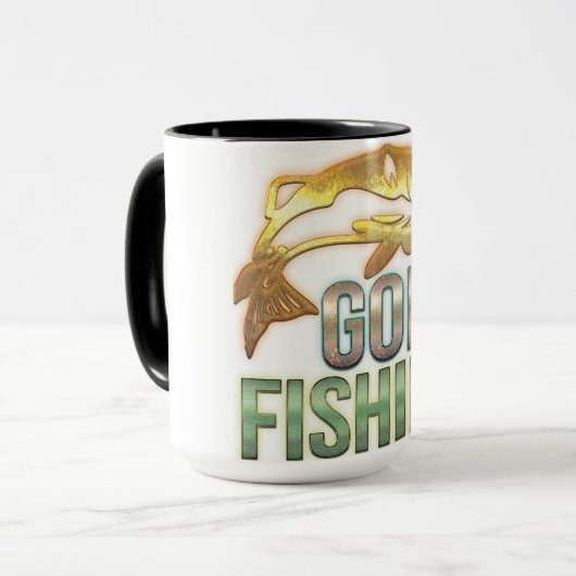Gone Fishing Tasse (Vorderseite Links)