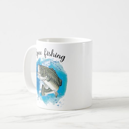 Gone Fishing Tasse (Vorderseite Links)