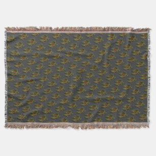 Gone Fishing Throw Blanket Coho Lmon Fish Gift Decke