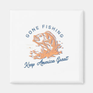 Gone Fishing Trump Lustig Sportfischen Hob Magnet
