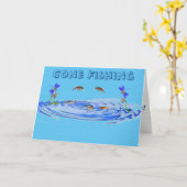 Gone Fishing Vatertag Karte (Gelbe Blume)